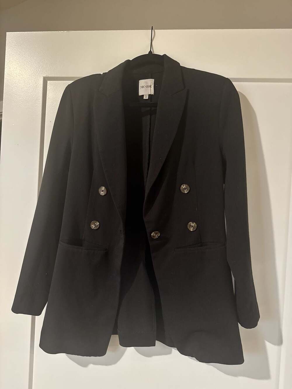 NIC+ZOE The Avenue Double Breasted Knit Blazer